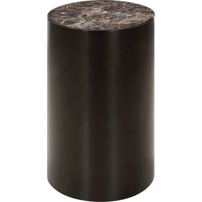 Welling Modern Side Table by Uttermost in black. Made from metal, marble in a unique style.