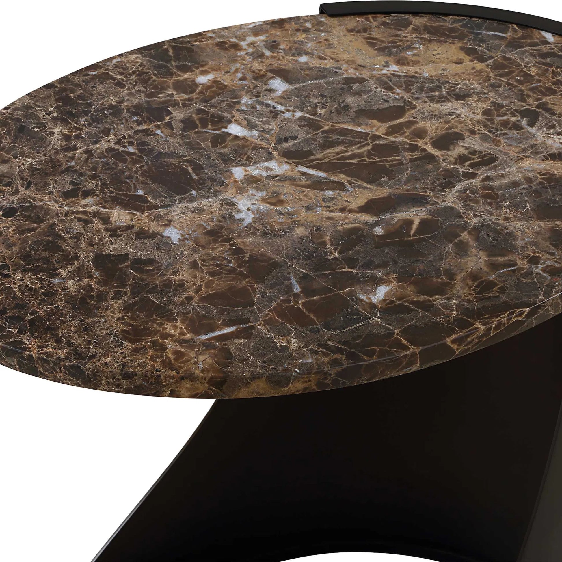 Welling Modern Side Table by Uttermost in black. Made from metal, marble in a unique style.