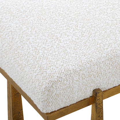 Midas Bench by Uttermost in gold. Made from metal, mdf, foam in a unique style.