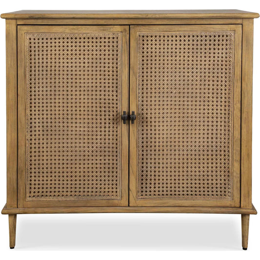 Coast 2 Door Rattan Cabinet by Uttermost in oak. Made from mdf oak veneer, oak wood in a unique style.