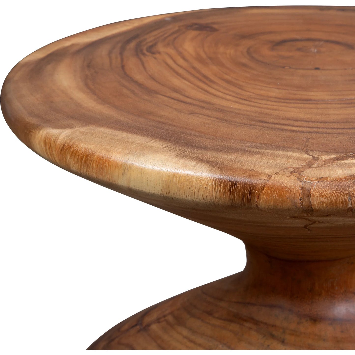 003 SI-2355269 | Closeup | Lynx Hourglass Accent Table by Uttermost in natural. Made from suar wood in a traditional style.