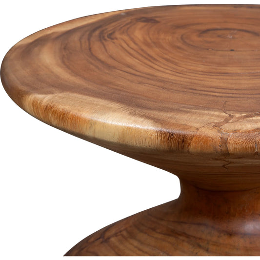Lynx Hourglass Accent Table by Uttermost in natural. Made from suar wood in a unique style.