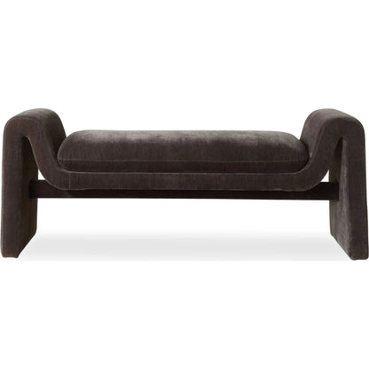Manson Modern Bench by Uttermost in charcoal. Made from hardwood, plywood, fabric, foam in a unique style.