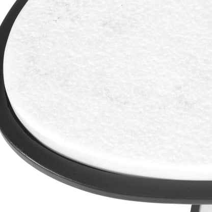 Morro Side Table by Uttermost in black. Made from marble, iron in a transitional style.
