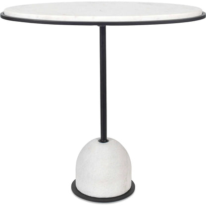 Morro Side Table by Uttermost in black. Made from marble, iron in a transitional style.