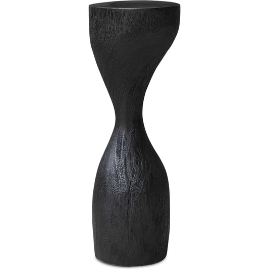 Mattison Drink Table by Uttermost in black. Made from teak wood in a unique style.