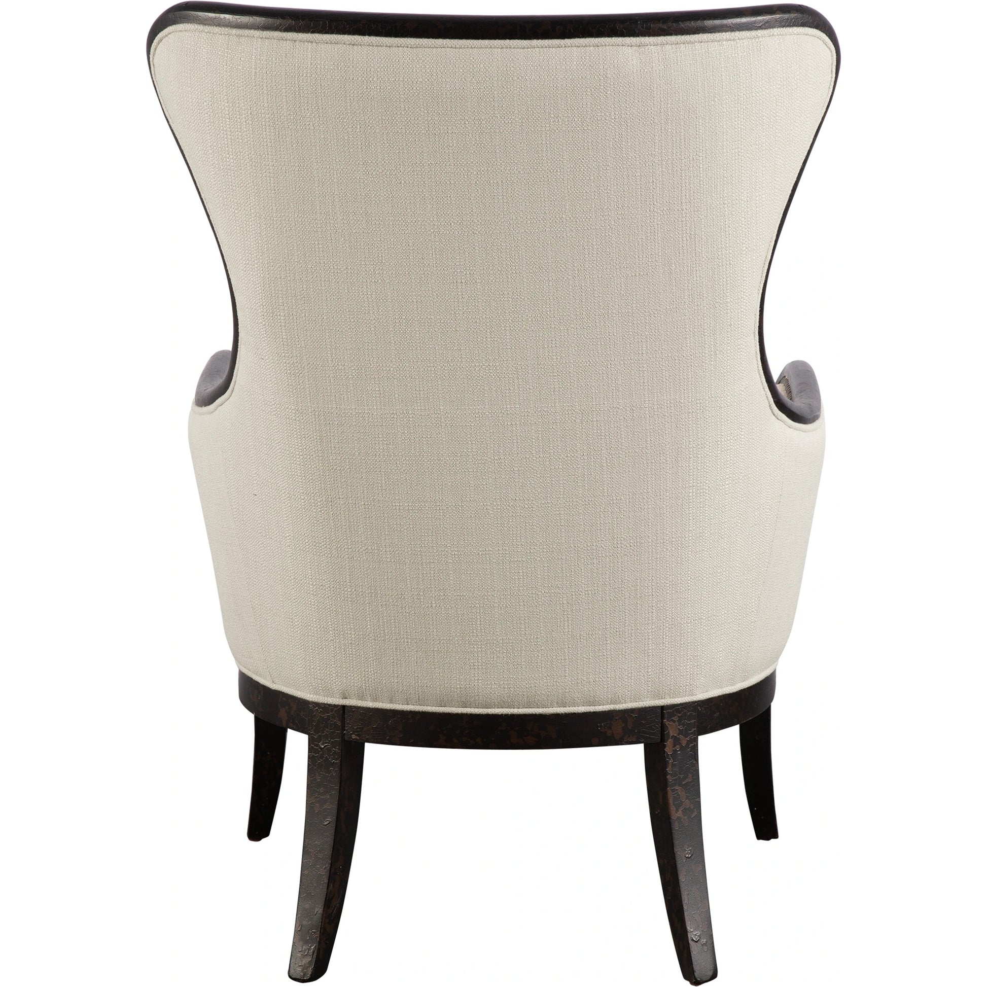 Sandy Wing Back Armchair by Uttermost. Made from wood, foam, fabric in a cottage & farmhouse style.