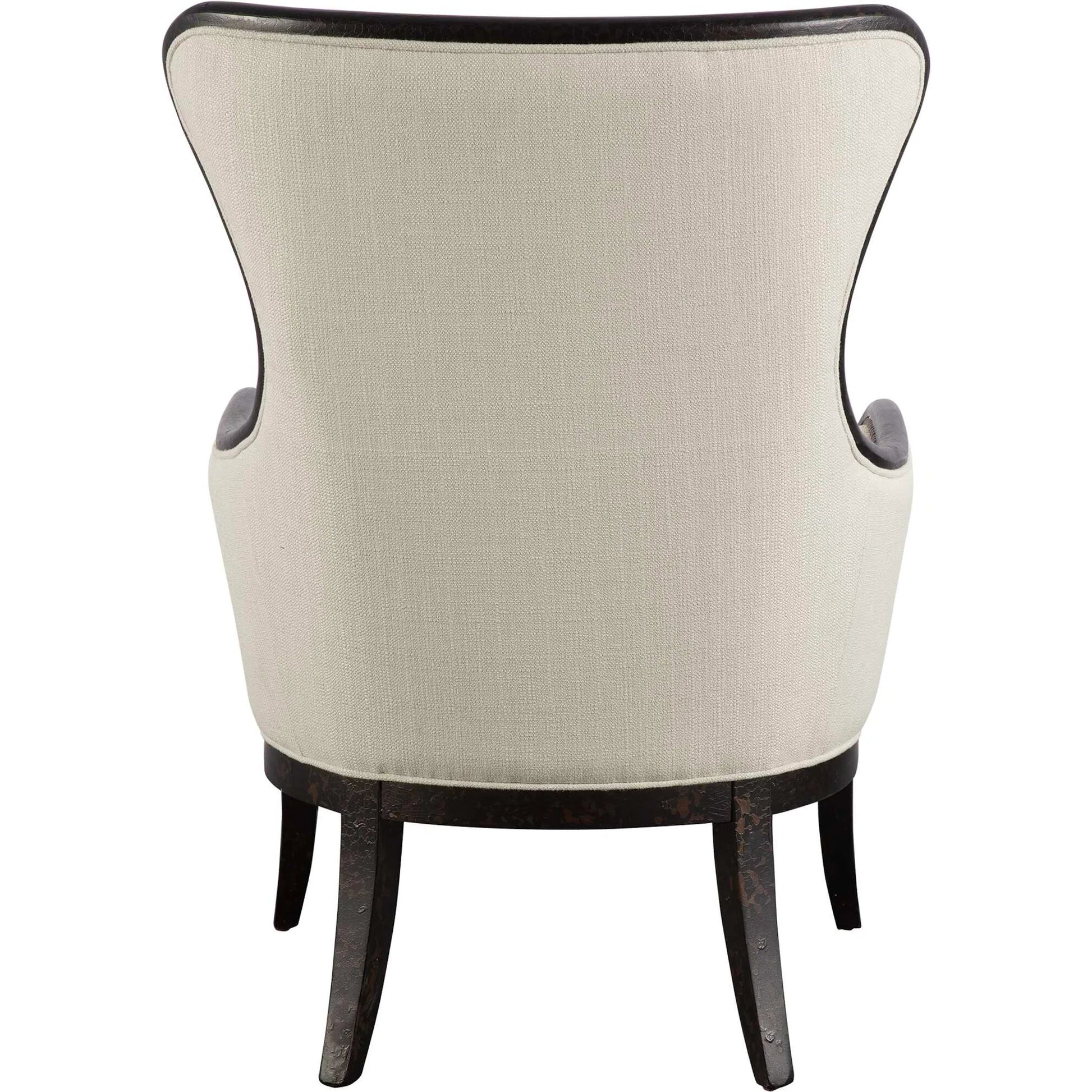 Sandy Wing Back Armchair by Uttermost. Made from wood, foam, fabric in a cottage & farmhouse style.