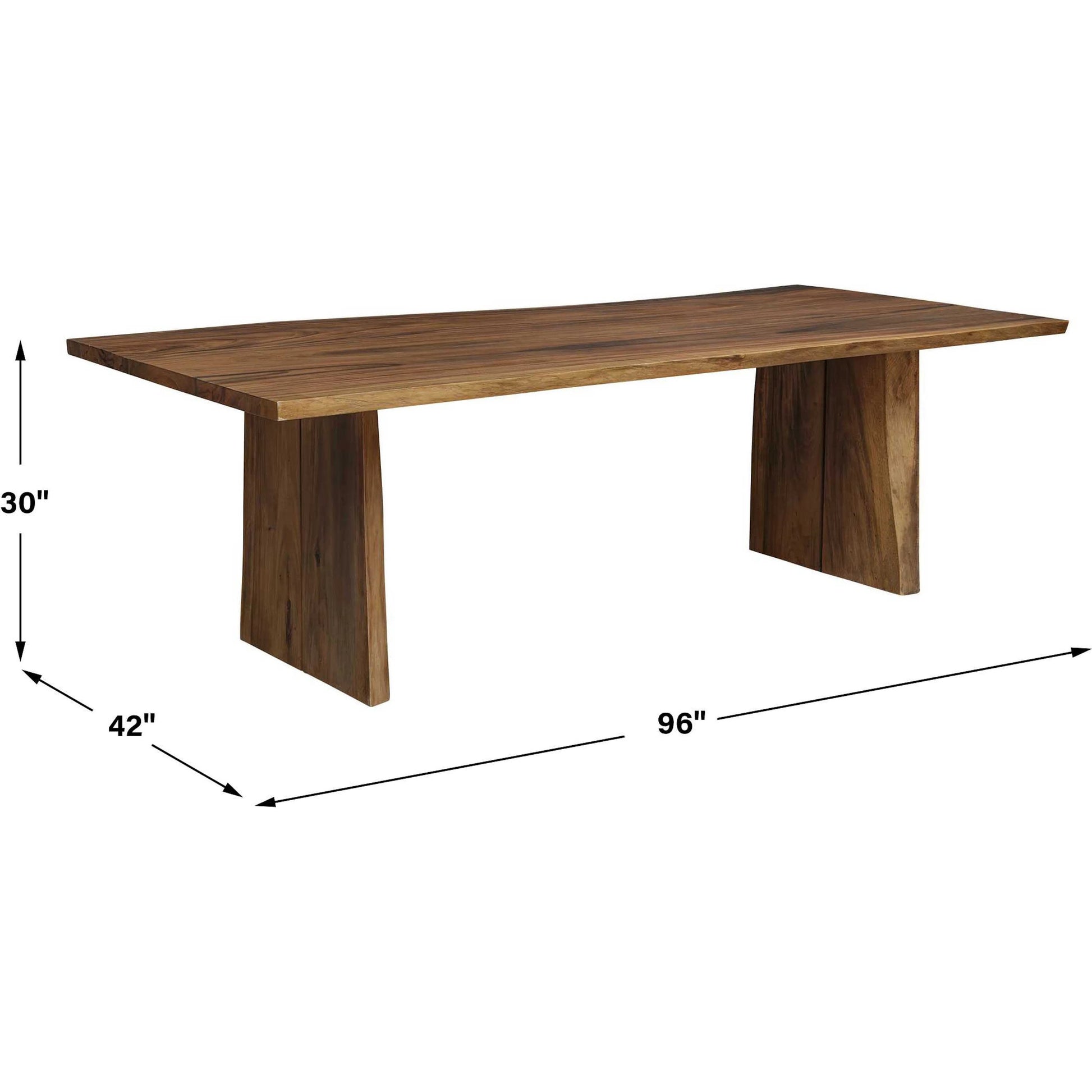 Glenmore Dining Table by Uttermost in natural. Made from suar wood, metal kd in a transitional style.