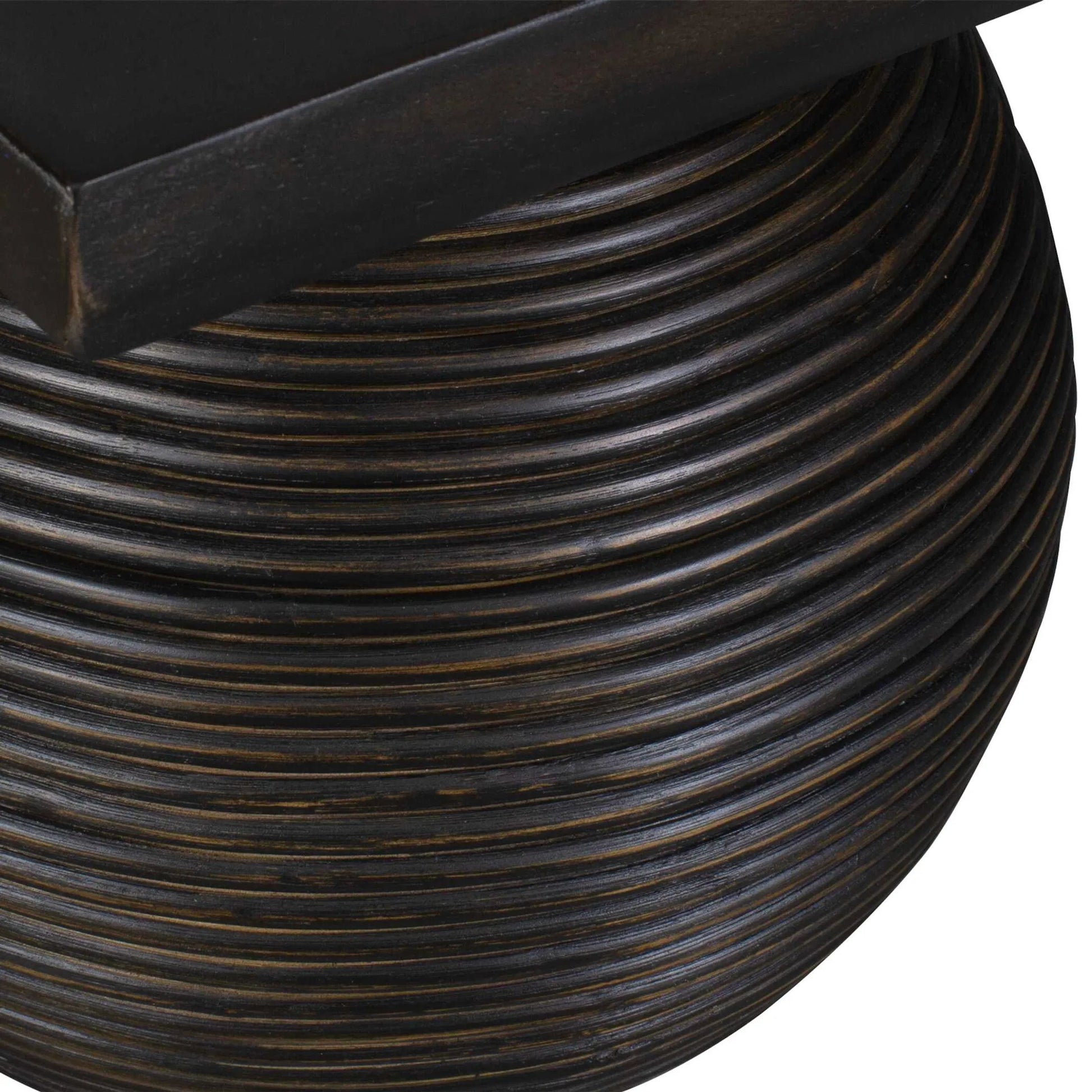 Kasson Sphere Leg Coffee Table by Uttermost in black. Made from mdf mango veneer, javamix wood in a unique style.