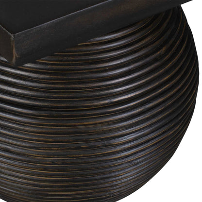 Kasson Sphere Leg Coffee Table by Uttermost in black. Made from mdf mango veneer, javamix wood in a unique style.