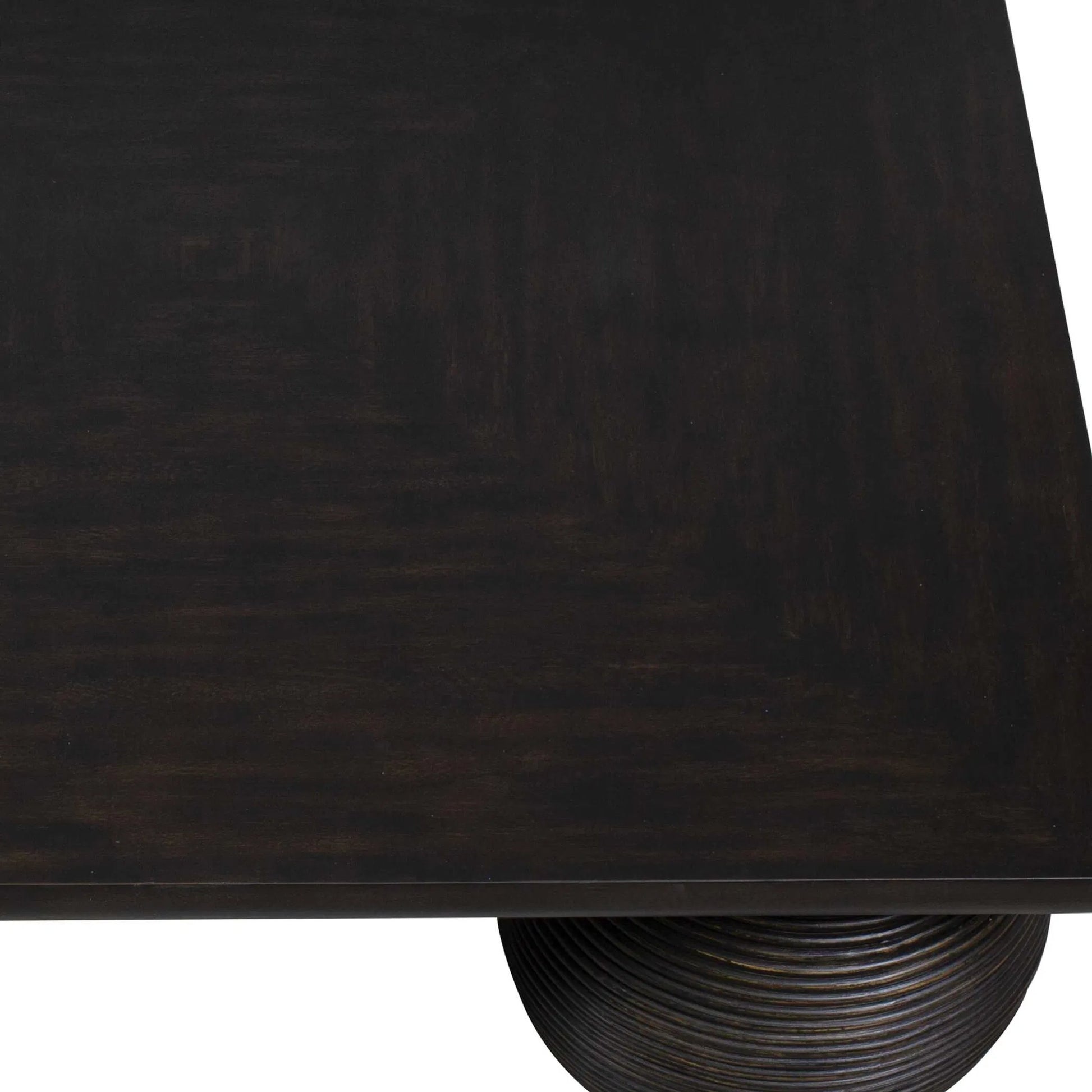 Kasson Sphere Leg Coffee Table by Uttermost in black. Made from mdf mango veneer, javamix wood in a unique style.