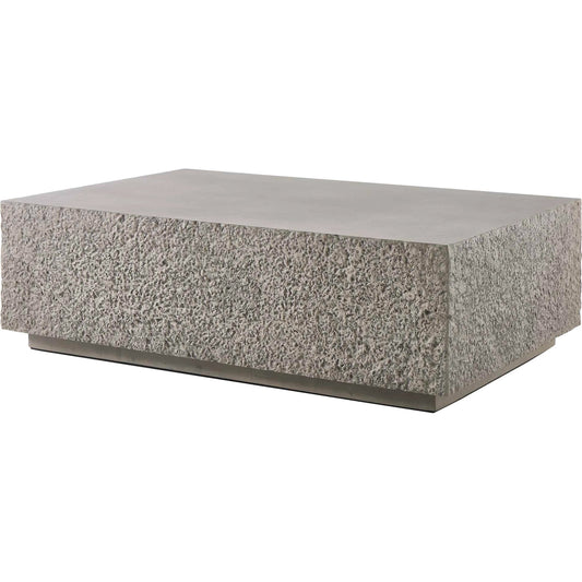 Hesston Outdoor Coffee Table by Uttermost in concrete. Made from glass fiber reinforced concrete in a unique style.