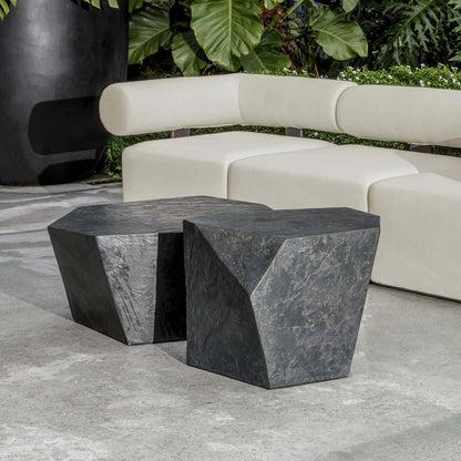 Parra Outdoor Side Table by Uttermost. Made from glass fiber reinforced concrete in a unique style.