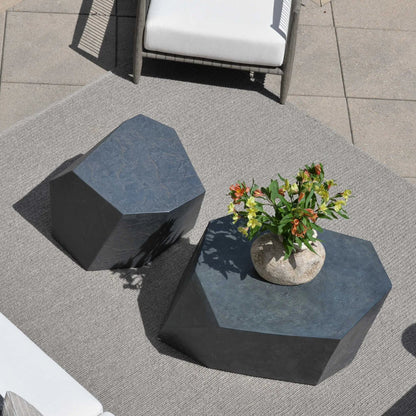 Parra  Outdoor Coffee Table by Uttermost. Made from glass fiber reinforced concrete in a modern style.