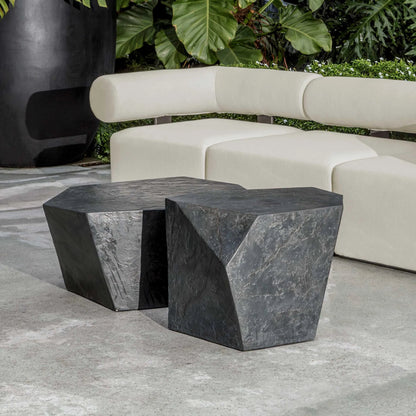 Parra  Outdoor Coffee Table by Uttermost. Made from glass fiber reinforced concrete in a modern style.