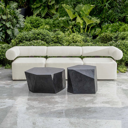 Parra  Outdoor Coffee Table by Uttermost. Made from glass fiber reinforced concrete in a modern style.