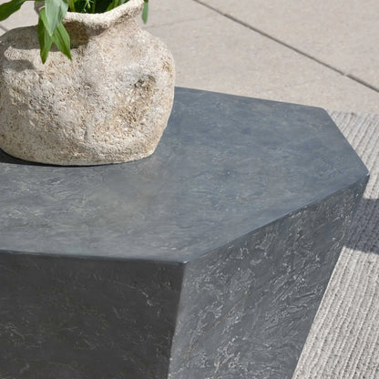 Parra  Outdoor Coffee Table by Uttermost. Made from glass fiber reinforced concrete in a modern style.