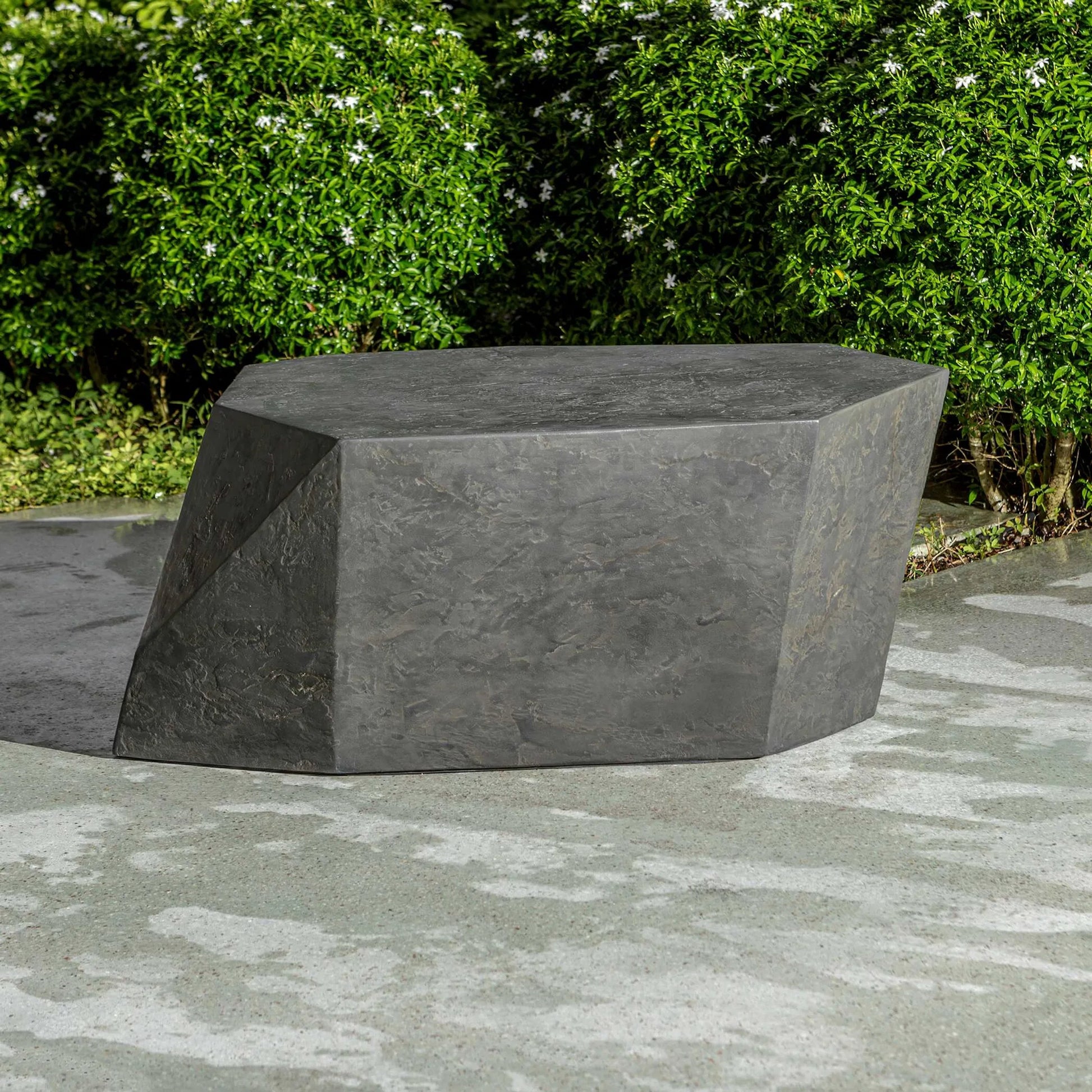 Parra  Outdoor Coffee Table by Uttermost. Made from glass fiber reinforced concrete in a modern style.