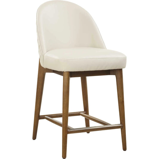 Stitches Leather Counter Stool by Uttermost in walnut. Made from rubber wood, fabric, foam, iron, plywood in a unique style.