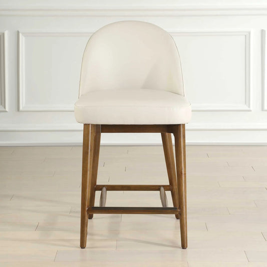 Stitches Leather Counter Stool by Uttermost in walnut. Made from rubber wood, fabric, foam, iron, plywood in a unique style.