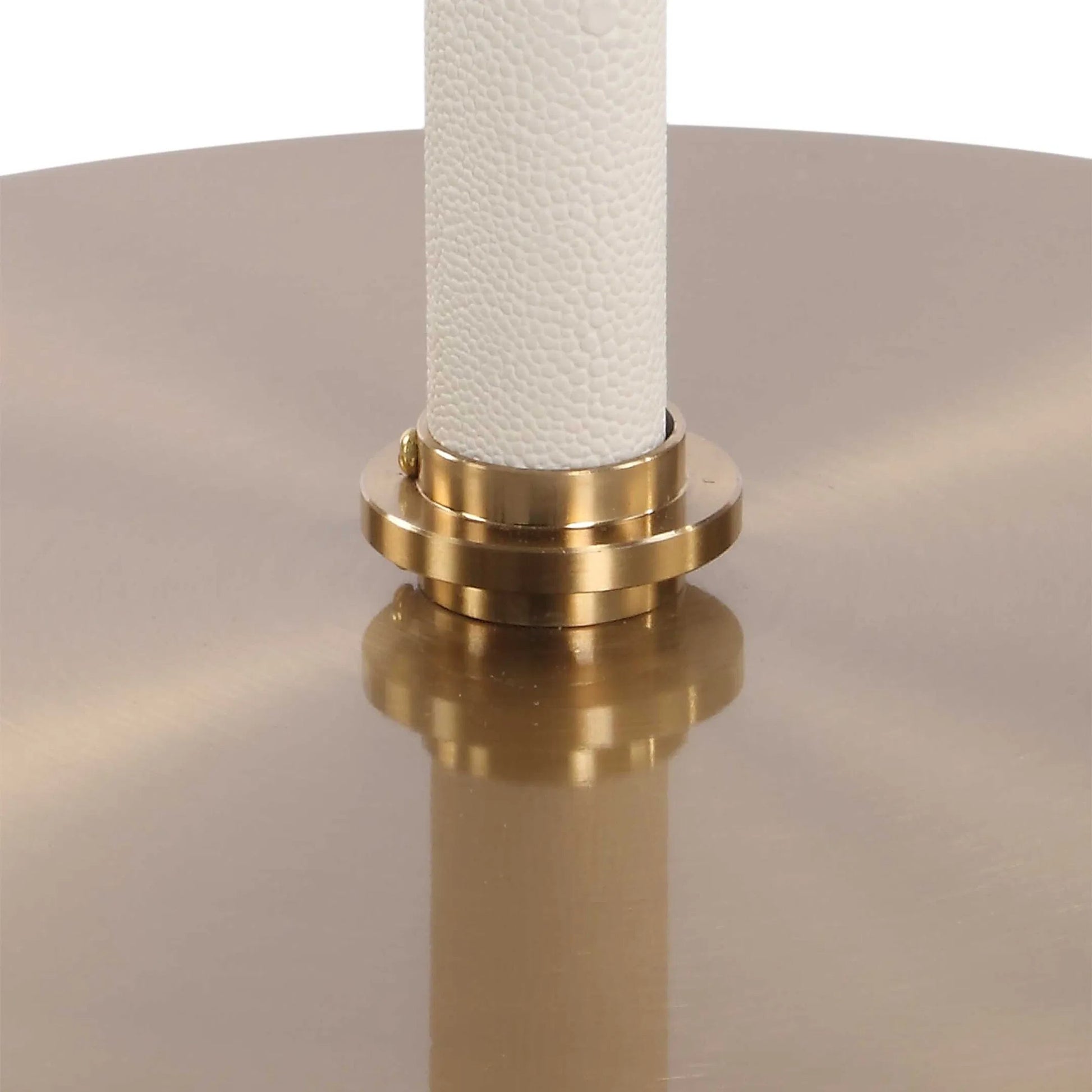 Cyprus Accent Table by Uttermost in brass. Made from steel, shagreen in a unique style.