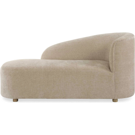 Fae Arm Chaise Lounge by Uttermost in flax. Made from fabric, foam, plywood, oak wood in a unique style.