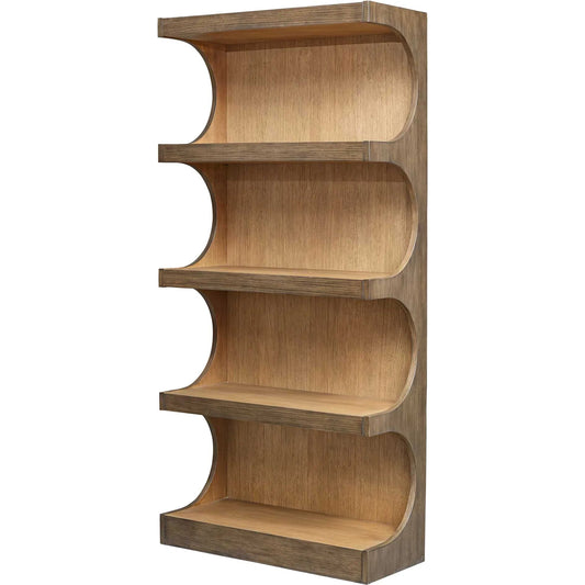Osrick Modern Etagere by Uttermost in natural. Made from mdf oak veneer, javamix wood in a unique style.