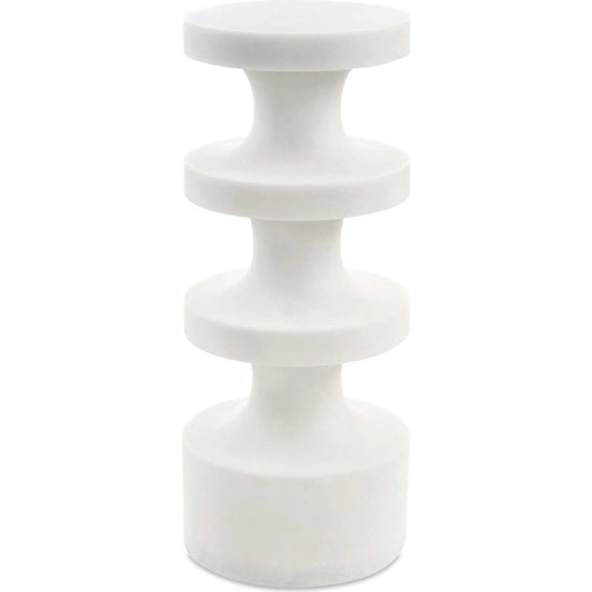 Balian Outdoor Drink Table by Uttermost in white stone. Made from polyresin in a unique style.