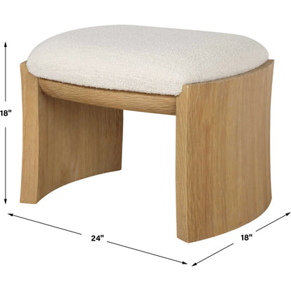 Port Bench by Uttermost. Made from rubber wood, plywood, fabric, foam in a transitional style.