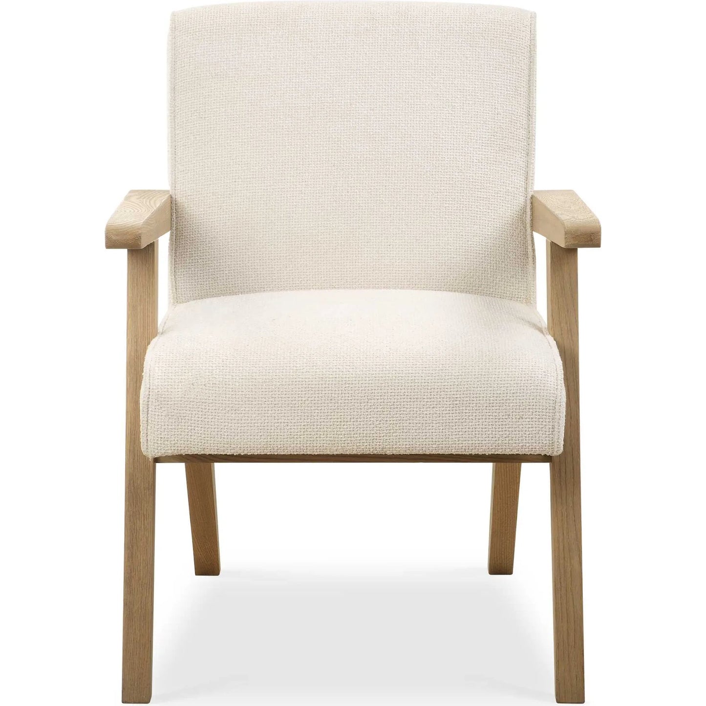 002 SI-2386653 | Additional Silo | Blakely Dining Arm Chair by Uttermost in white. Made from oak solid, plywood, foam, fabric in a unique style.