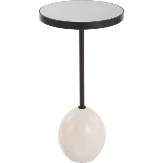 Odesa Accent Table by Uttermost in bronze. Made from marble, metal, mirror, mdf in a unique style.