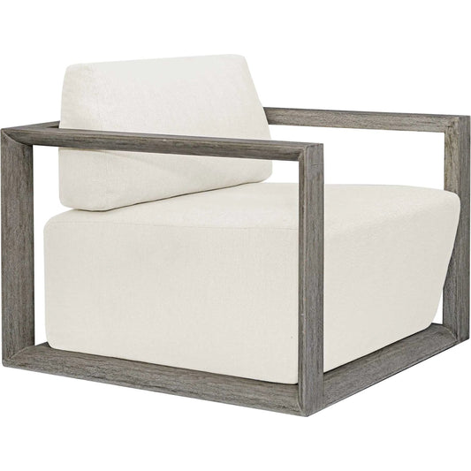 Remsen Outdoor Lounge Chair by Uttermost in gray. Made from mahogani wood, fabric cloud dancer in a unique style.