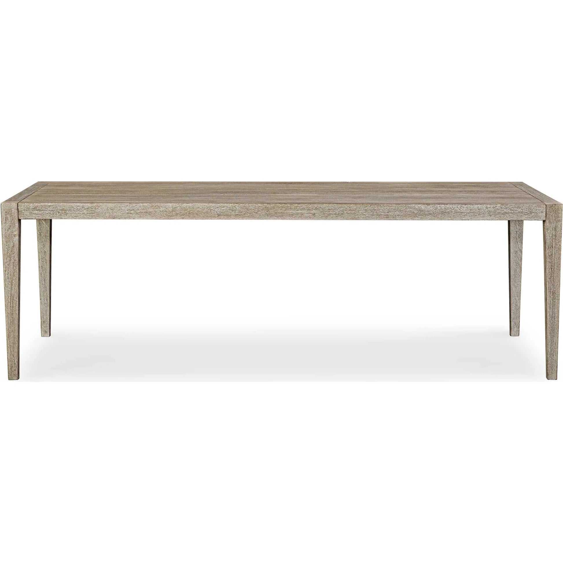 Kirkham Outdoor Dining Table by Uttermost in wheat. Made from mahogani wood in a transitional style.