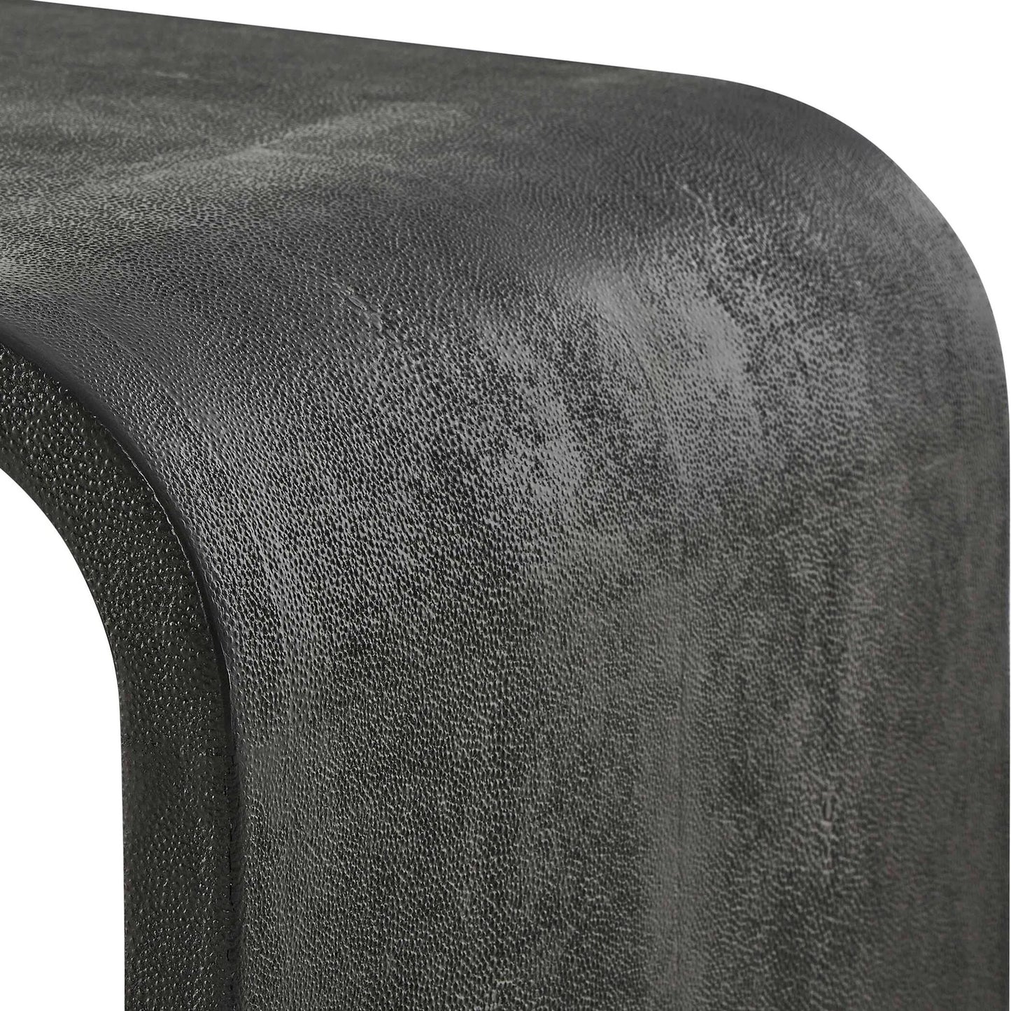 001 SI-2386779 | Closeup | Interpose Nesting Side Table by Uttermost in gray. Made from plywood, hardwood, shargeen in a modern style.
