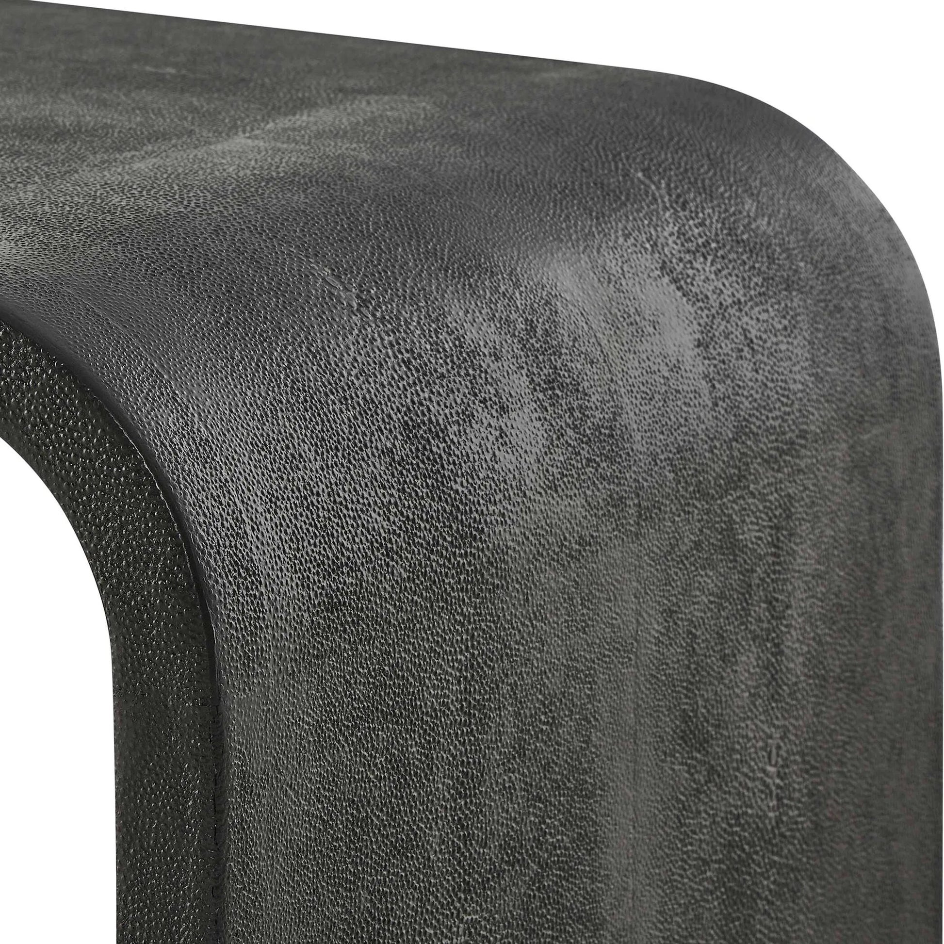 Interpose Nesting Side Table by Uttermost in gray. Made from plywood, hardwood, shargeen in a modern style.