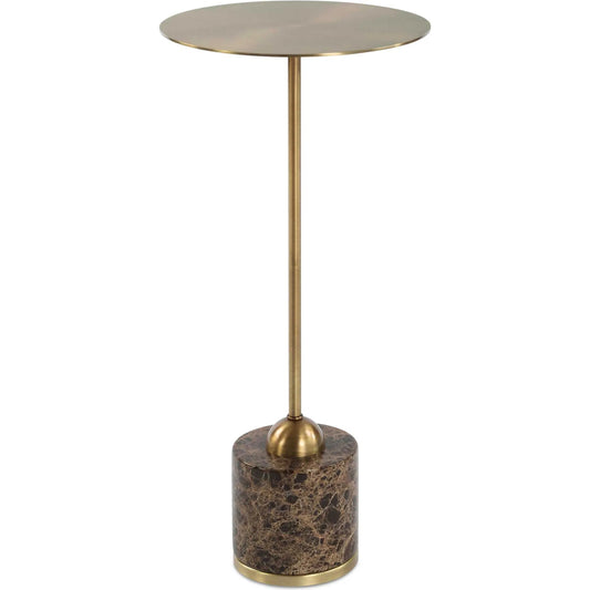 Verlin Drink Table by Uttermost in brass. Made from marble, metal in a unique style.