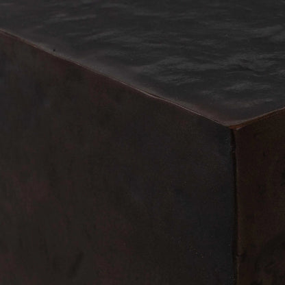 Obra Outdoor Side Table by Uttermost in dark bronze. Made from metal in a unique style.