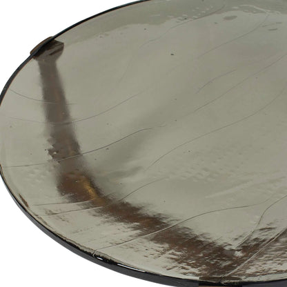 Bohdi Outdoor Coffee Table by Uttermost in brass. Made from metal, cast glass in a modern style.