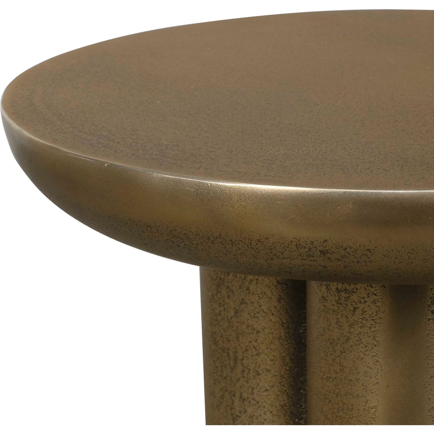 004 SI-2386827 | Closeup | Thorp Outdoor Accent Table by Uttermost in brass. Made from metal in a modern style.