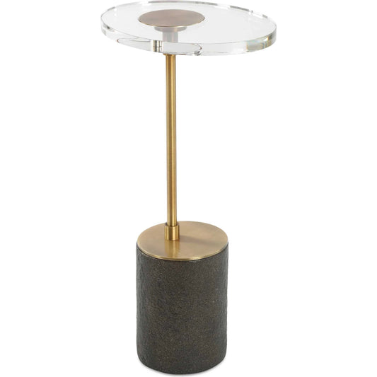 Kaufman Accent Table by Uttermost in brass. Made from metal, crystal, resin in a unique style.