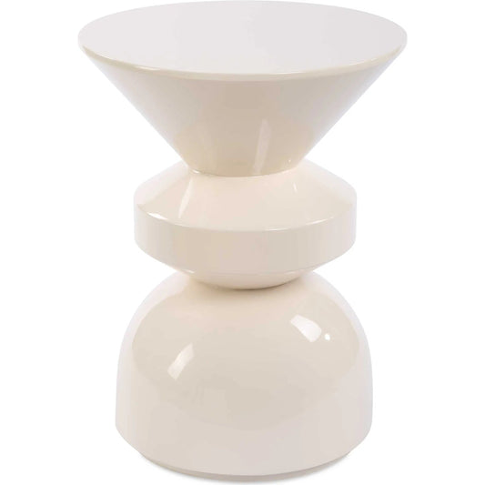 Lyford Modern Accent Table by Uttermost in cream. Made from mdf in a unique style.