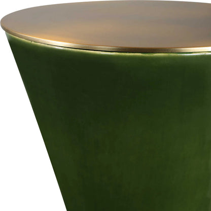 Ronde Jade Drink Table by Uttermost in jade, brass. Made from ceramic, iron in a eclectic & global style.