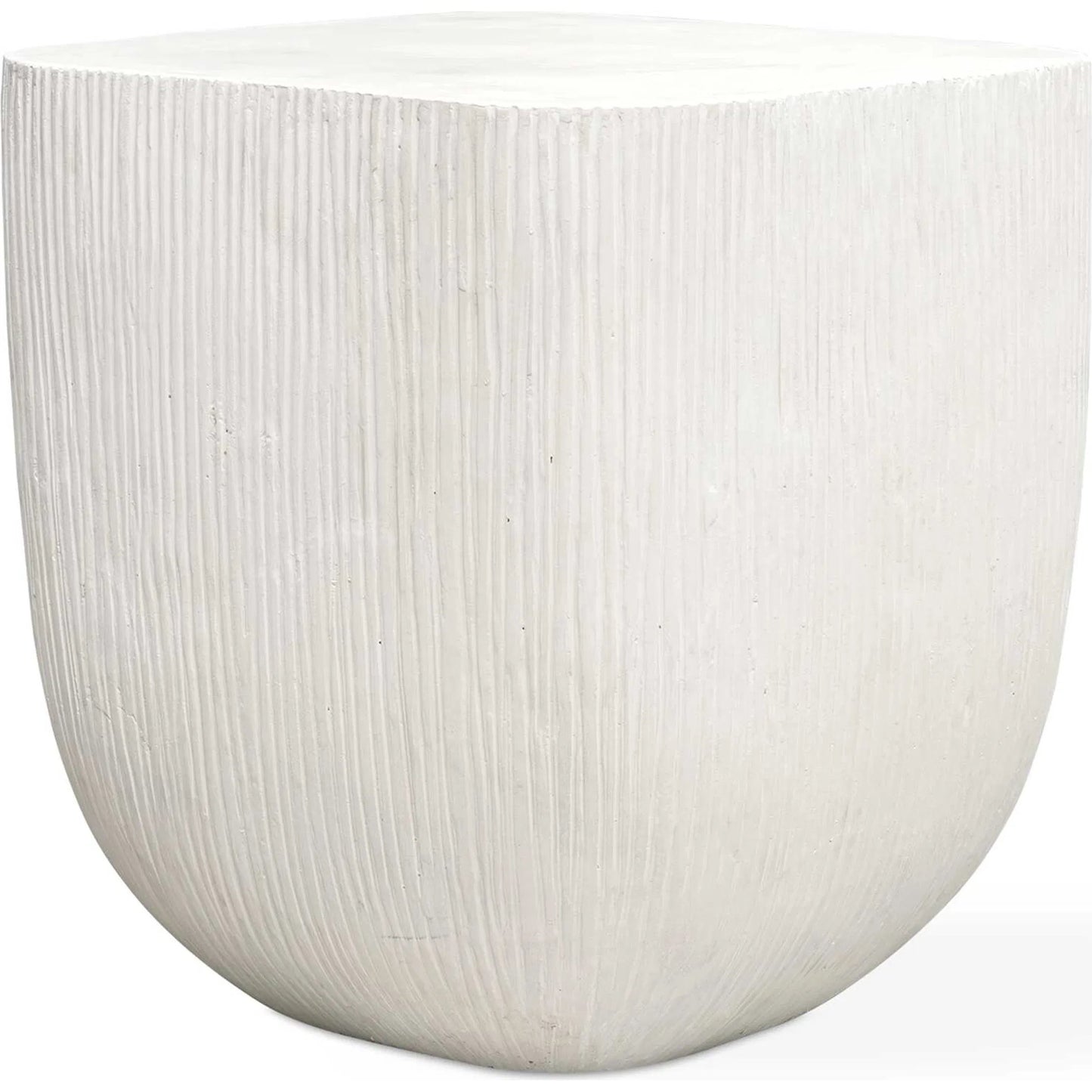 000 SI-2386838 | Primary Silo | Alma Outdoor Side Table by Uttermost in limestone. Made from glass fiber reinforced concrete in a modern style.