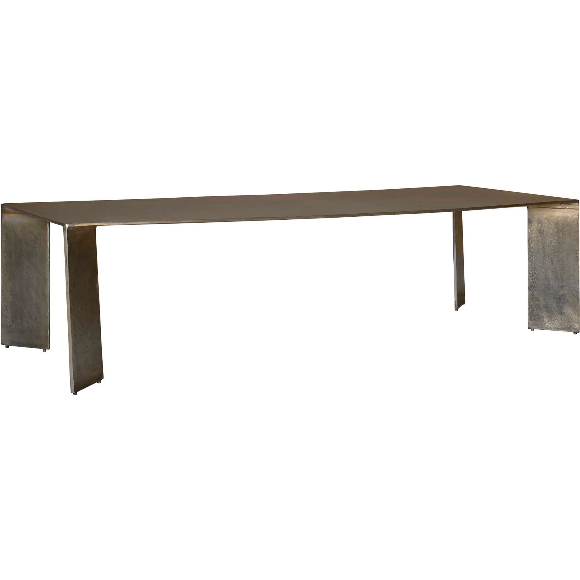 Reade Outdoor Coffee Table by Uttermost in brass. Made from aluminium in a modern style.