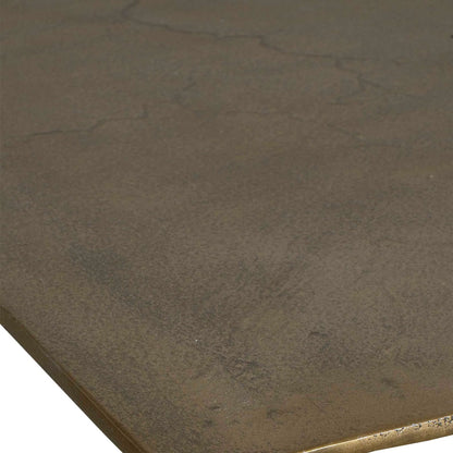 Reade Outdoor Coffee Table by Uttermost in brass. Made from aluminium in a modern style.