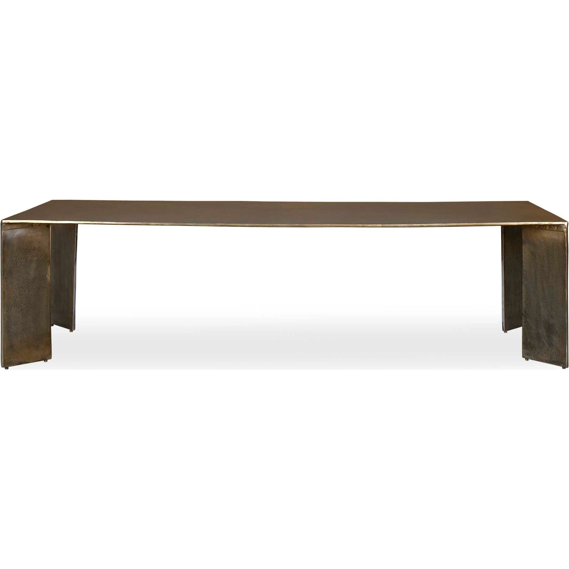 Reade Outdoor Coffee Table by Uttermost in brass. Made from aluminium in a modern style.