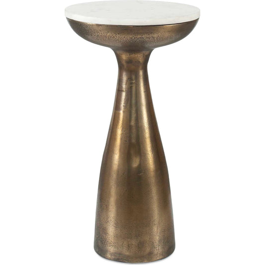 Torin Drink Table by Uttermost in brass. Made from aluminium, marble in a unique style.