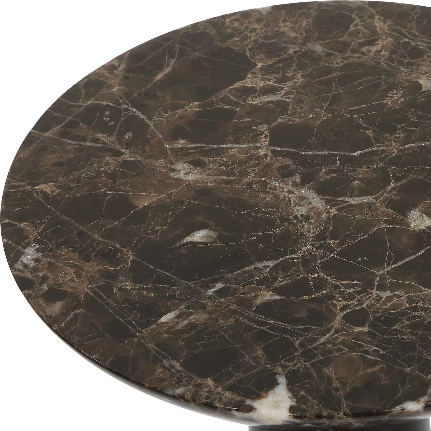 001 SI-2386797 | Closeup | Hastings Accent Table by Uttermost in dark bronze. Made from marble, iron in a modern style.