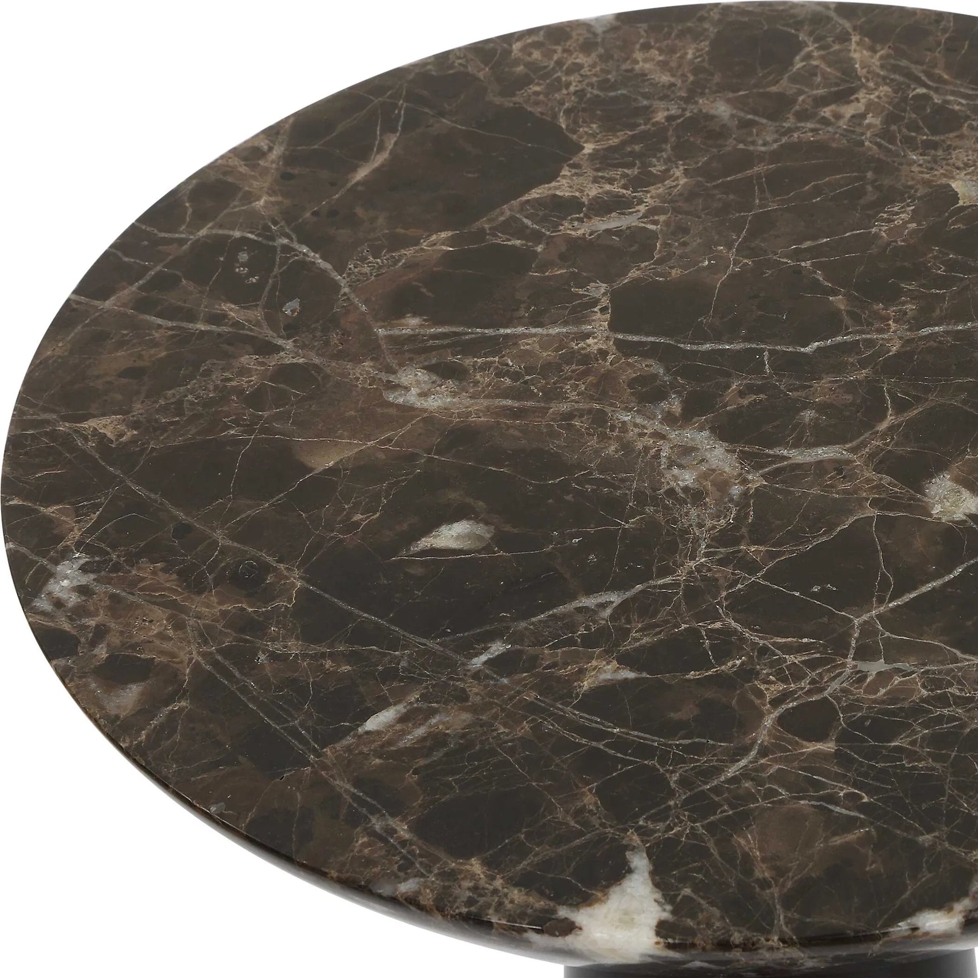Hastings Accent Table by Uttermost in dark bronze. Made from marble, iron in a modern style.